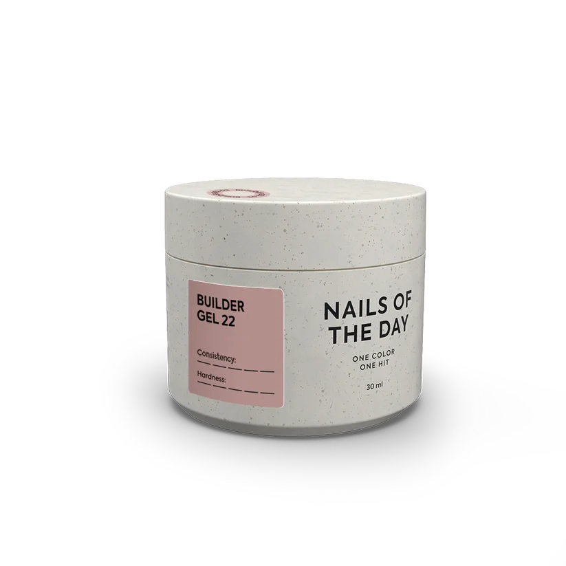NAILSOFTHEDAY Builder Gel 22 — gel nude para extensiones de uñas, 30 ml