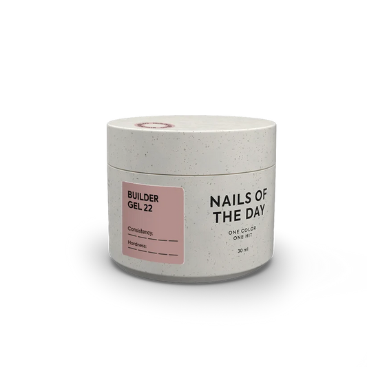 NAILSOFTHEDAY Builder Gel 22 — gel nude para extensiones de uñas, 30 ml