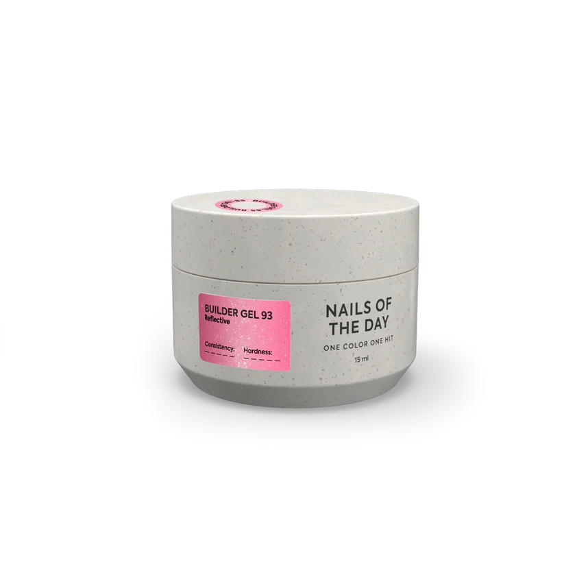 NAILSOFTHEDAY Builder Gel 93 — builder gel reflectante rosa suave, 15 ml