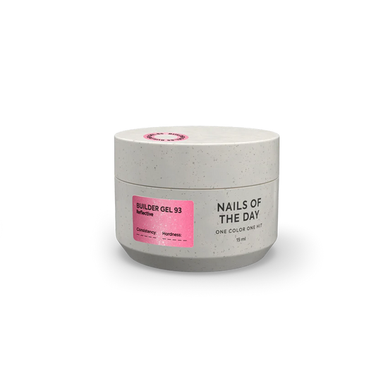 NAILSOFTHEDAY Builder Gel 93 — builder gel reflectante rosa suave, 15 ml