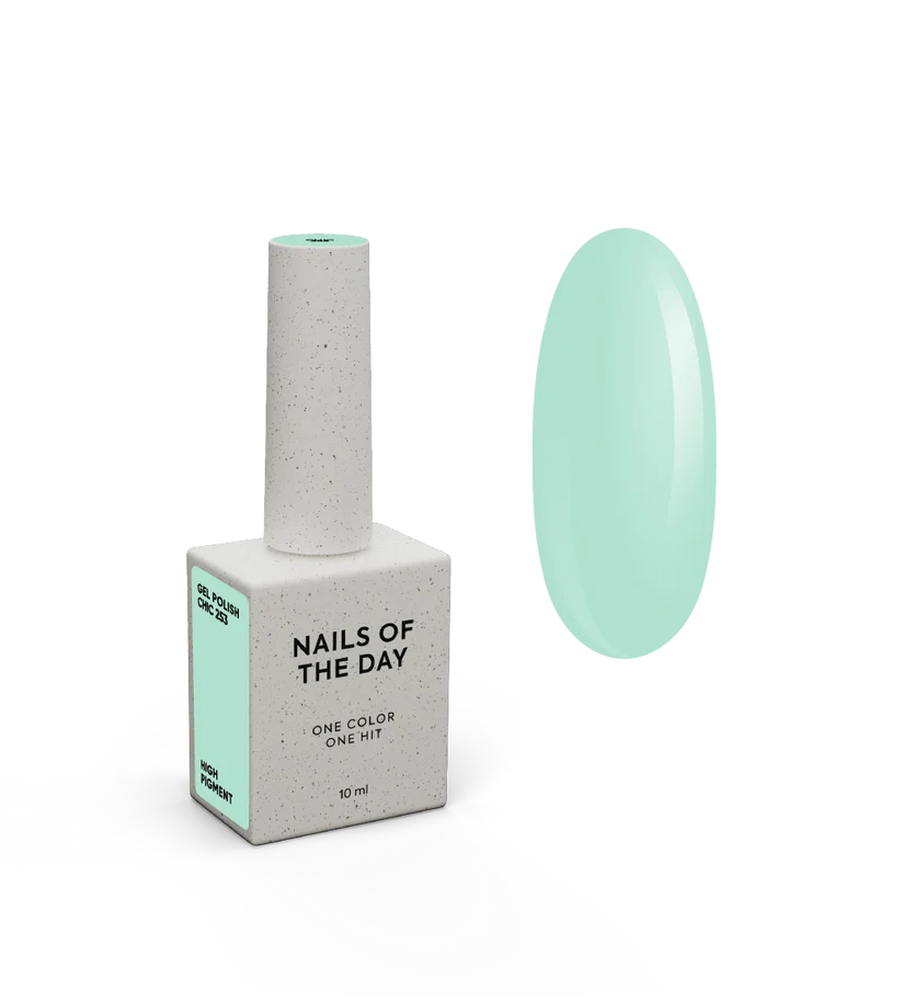 NAILSOFTHEDAY Gel Polish Chic — esmalte semipermanente turquesa pastel con cobertura en una capa, 10 ml