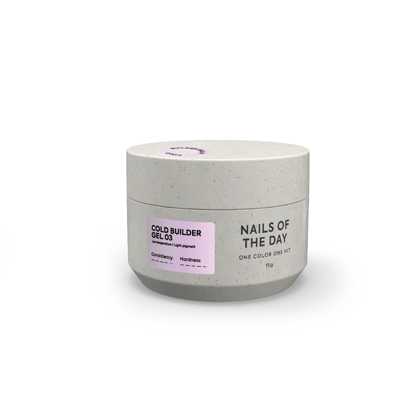 NAILSOFTHEDAY Cold Builder Gel 03 — gel constructor rosa para extensión de uñas, 15 ml.