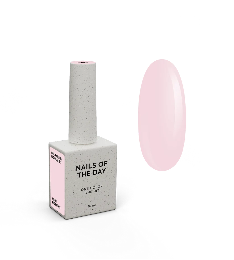 NAILSOFTHEDAY Gel Polish Floria — esmalte semipermanente rosa pastel con cobertura en una capa, 10 ml