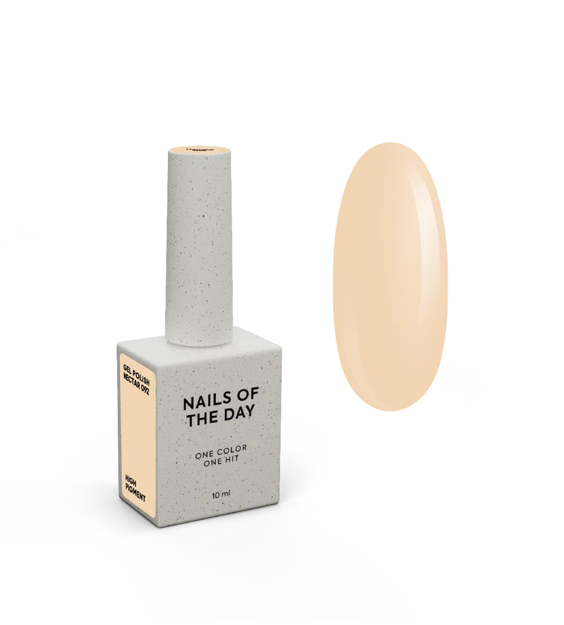 NAILSOFTHEDAY Gel Polish Nectar — esmalte semipermanente melocotón pastel con cobertura en una capa, 10 ml