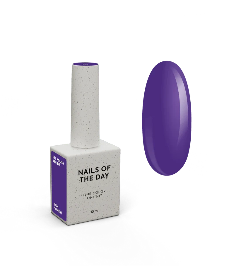 NAILSOFTHEDAY Gel Polish Vibe 293 — esmalte semipermanente violeta intenso con cobertura en una sola capa, 10 ml