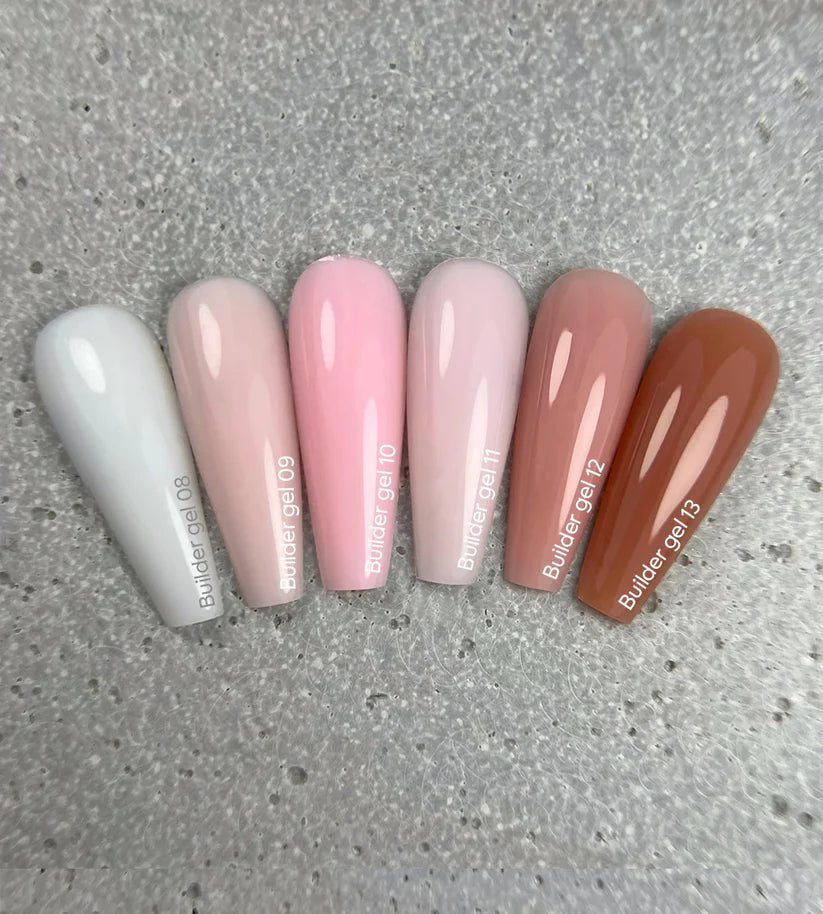 NAILSOFTHEDAY Builder Gel 13 — gel caramelo oscuro para extensiones de uñas, 15 ml