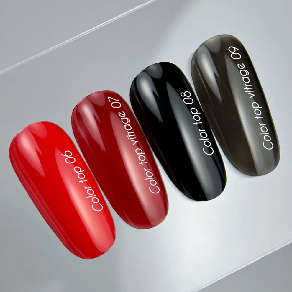 NAILSOFTHEDAY Color Top 06 — clásico rojo intenso sin capa pegajosa, 10 ml.