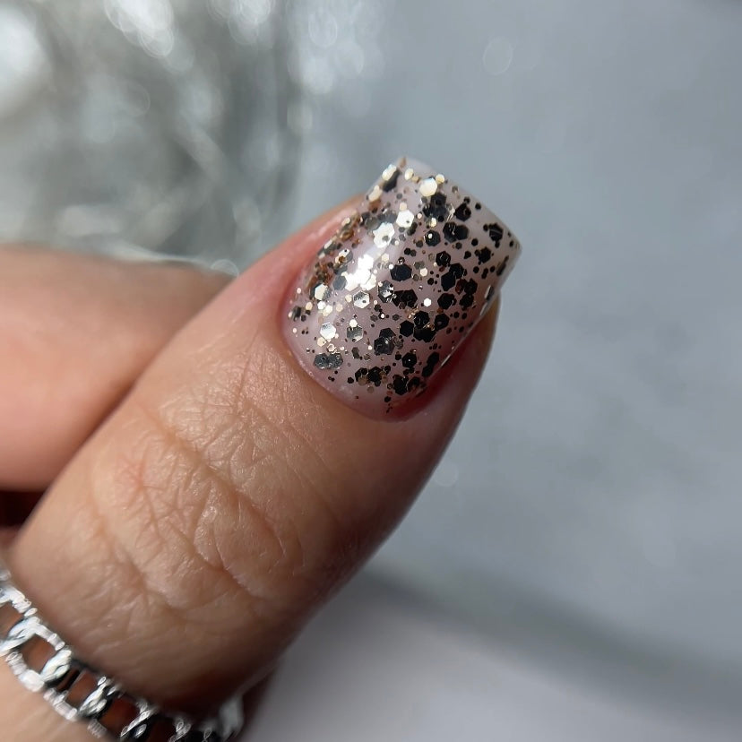 NAILSOFTHENIGHT Brokat gel 02 — gel de diseño con brocado multicolor y purpurina para uñas, 5 g