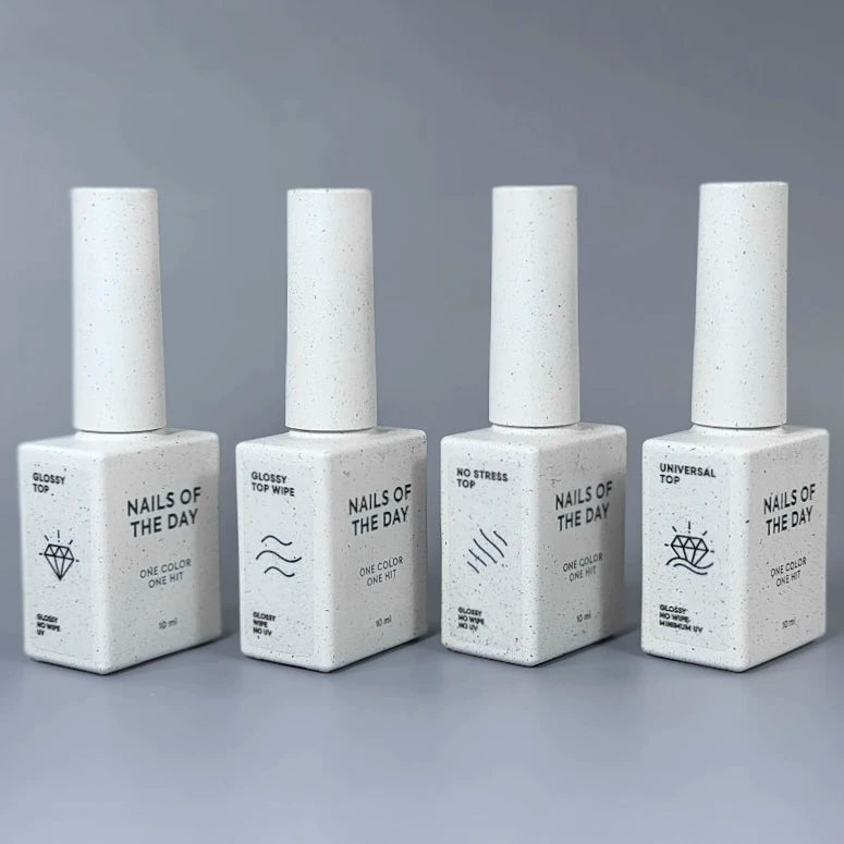 NAILSOFTHEDAY Universal Top — top coat brillante sin capa pegajosa con filtros UV mínimos, 10 ml