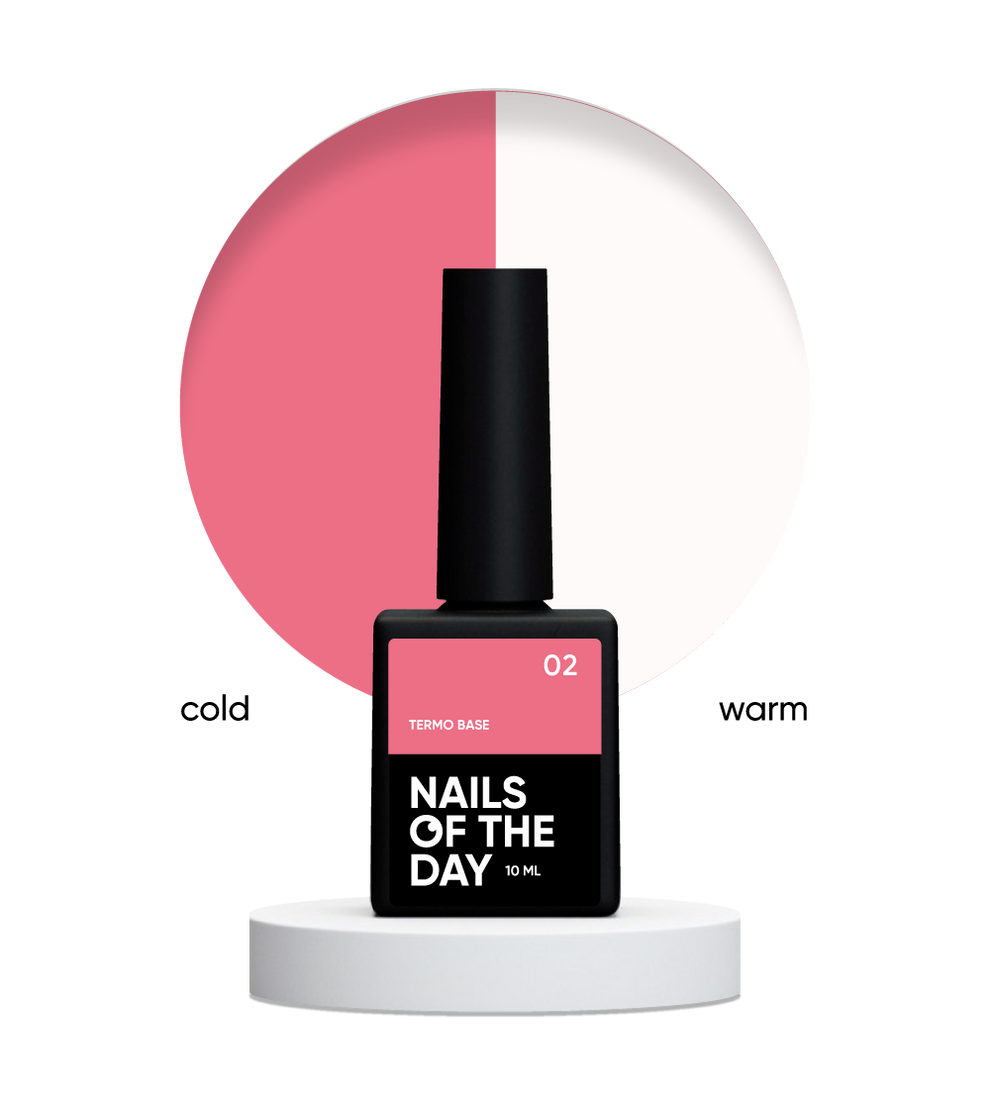 NAILSOFTHEDAY Termo base 02 – base termo rosa suave lechosa, 10 ml