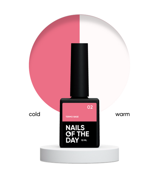 NAILSOFTHEDAY Termo base 02 – base termo rosa suave lechosa, 10 ml