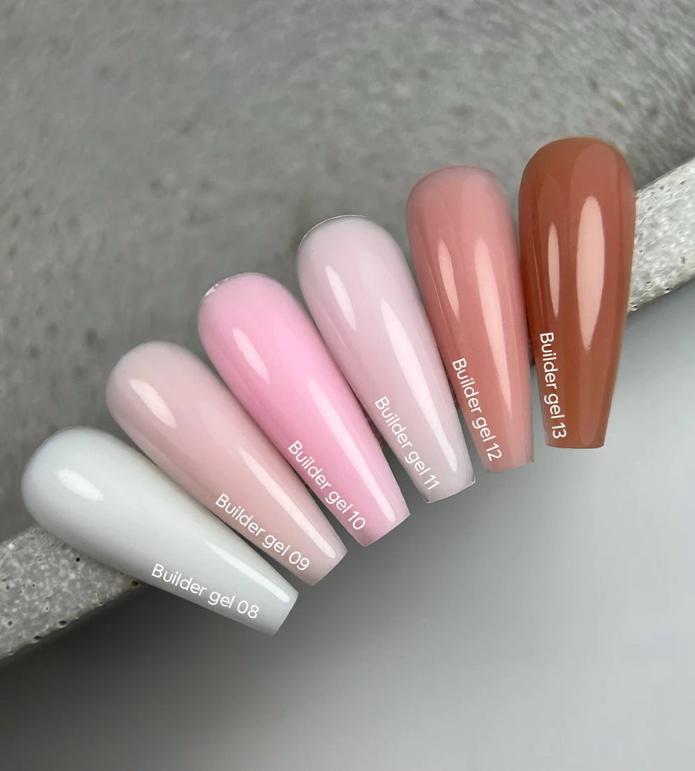 NAILSOFTHEDAY Builder Gel 12 (Premium gel 05) — gel rosa nude para extensiones de uñas, 15 ml