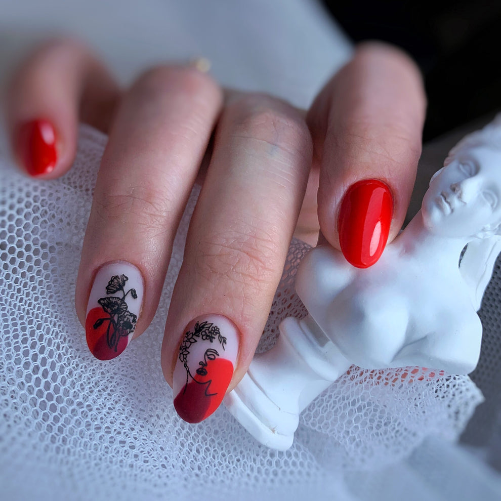 NAILSOFTHEDAY Let's Special Red: esmalte semipermanente rojo especial que se superpone en una capa, 10 ml