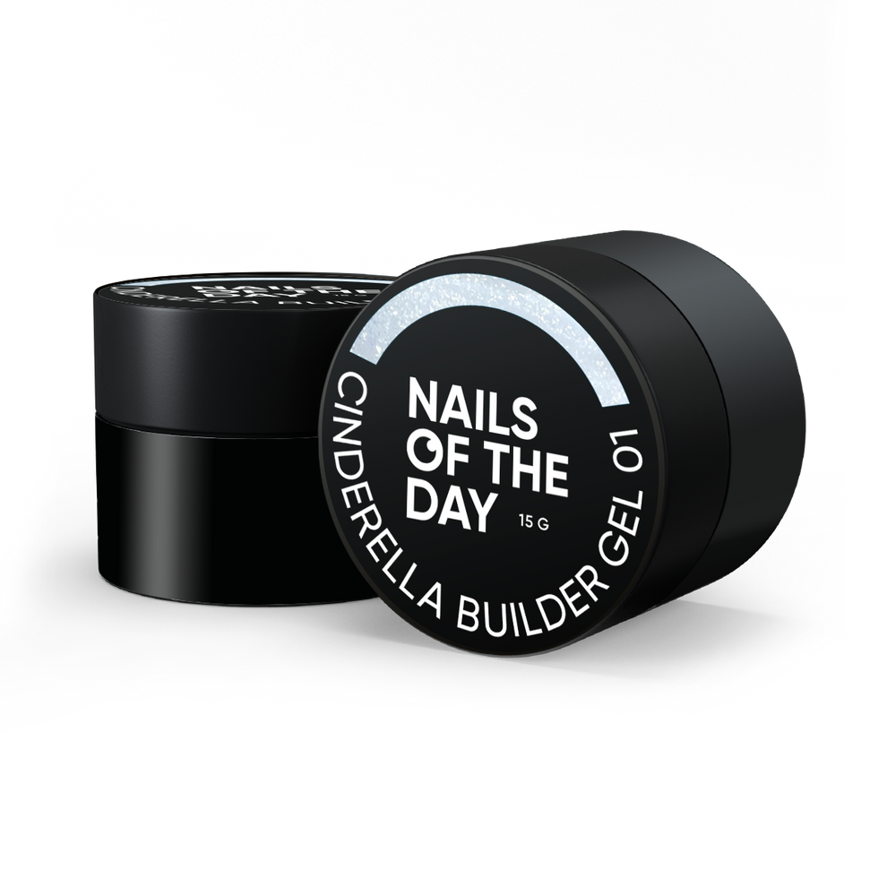 NAILSOFTHEDAY Cinderella builder gel 01 — gel de construcción lechoso con cobertura nacarada para uñas, 15 g