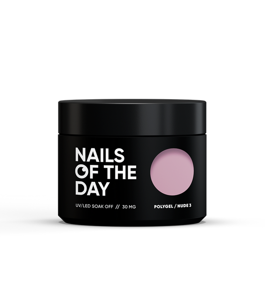 NAILSOFTHEDAY Polygel nude 03 — Polygel de grano fino color rosa pálido, 30 g