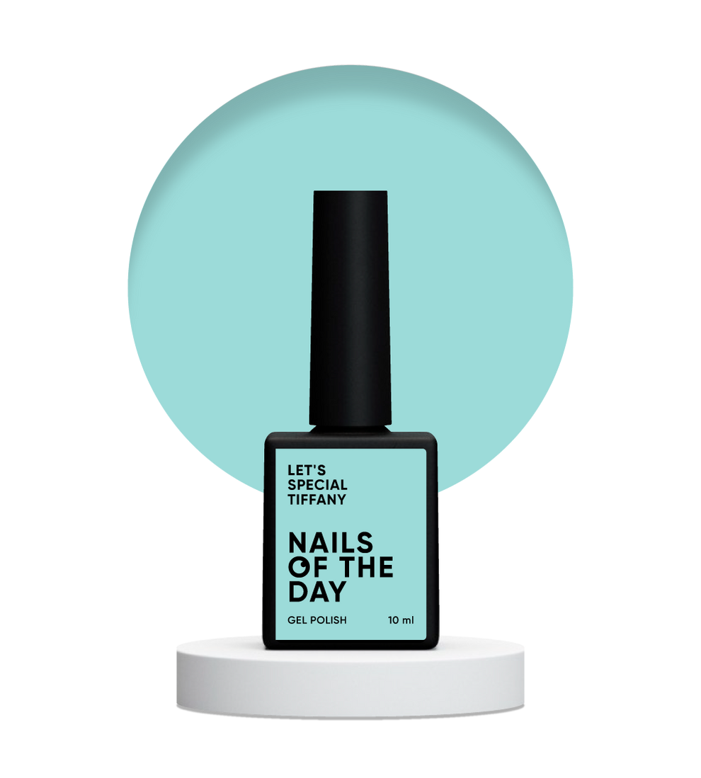 NAILSOFTHEDAY Let's Special Tiffany: esmalte semipermanente de uñas color turquesa suave que cubre en una capa, 10 ml