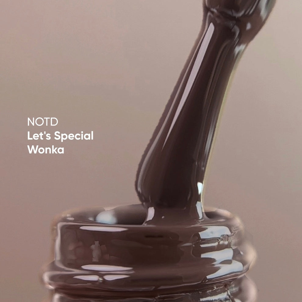 NAILSOFTHEDAY Let's Special Wonka - Esmalte semipermanente de uñas marrón apagado que cubre en una capa, 10 ml