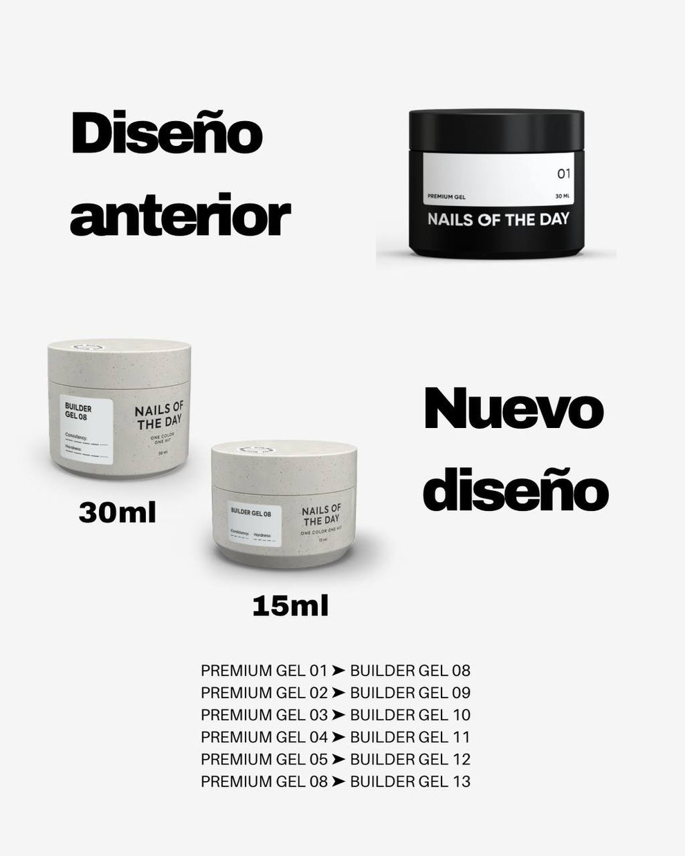 NAILSOFTHEDAY Builder Gel 11 — gel rosa claro para extensiones de uñas, 15 ml