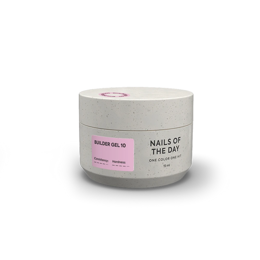NAILSOFTHEDAY Builder Gel 10 (Premium gel 03) — gel rosa para extensiones de uñas, 15 ml