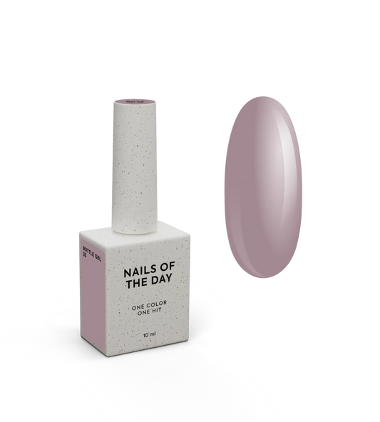 NAILSOFTHEDAY Bottle Gel 35 – gel ultraresistente lila empolvado para el refuerzo de uñas, 10 ml