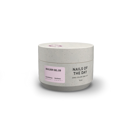 NAILSOFTHEDAY Builder Gel 09 — gel rosa lechoso para extensiones de uñas, 15 ml (Premium gel 02)