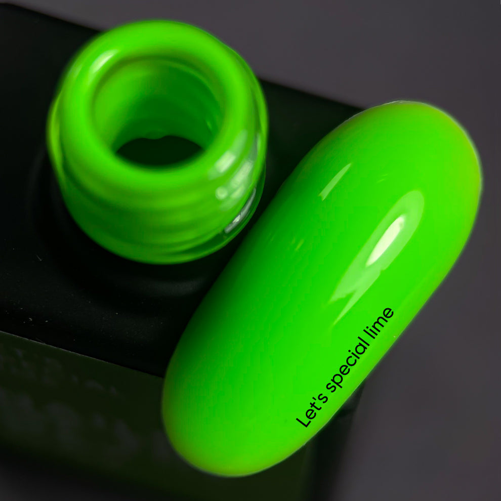 NAILSOFTHEDAY Let's Special Lime: un esmalte semipermanente especial de verde neón que se superpone en una capa, 10 ml