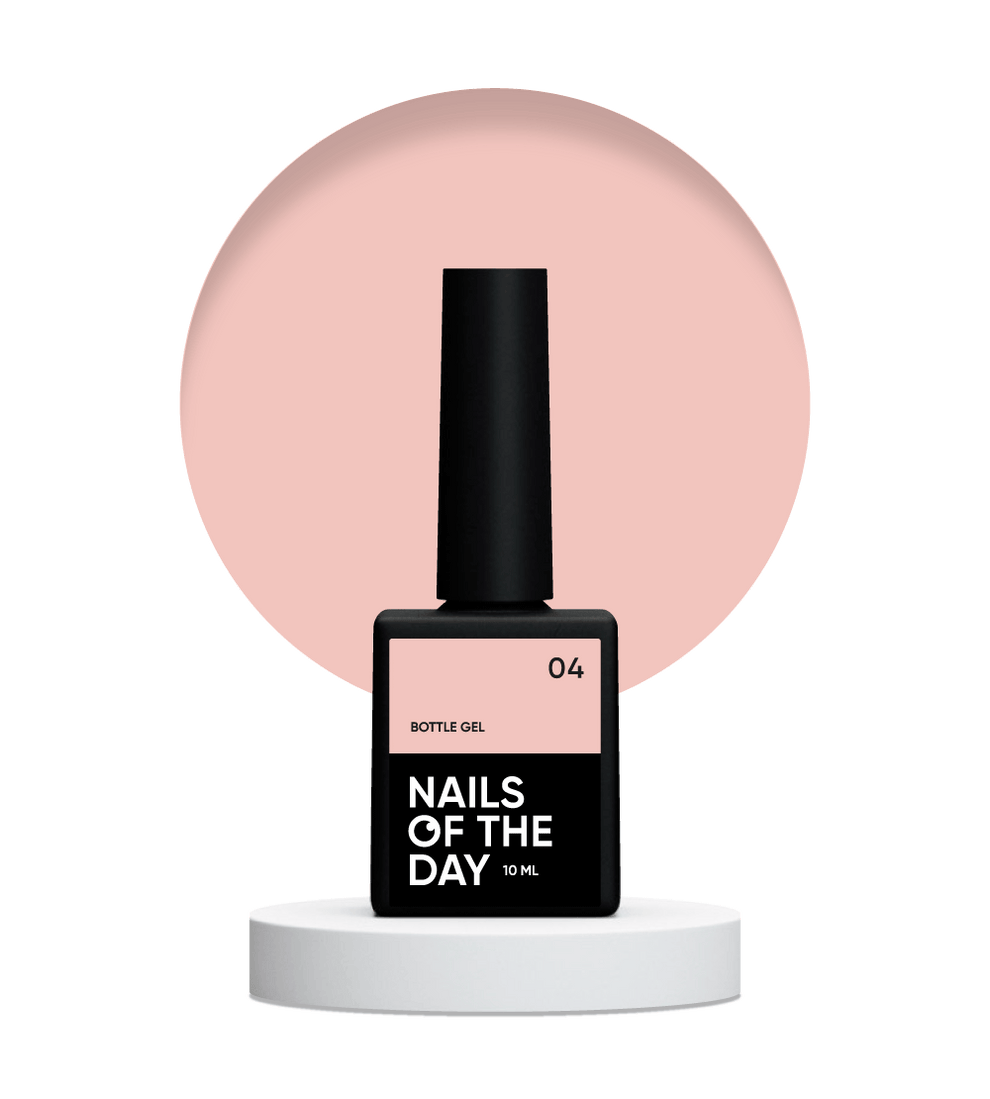 NAILSOFTHEDAY Bottle gel 04 – gel ultrafuerte (beige leche), 10 ml