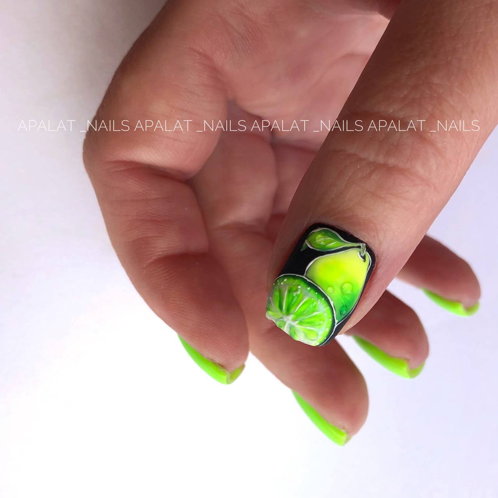 NAILSOFTHEDAY Let's Special Lime: un esmalte semipermanente especial de verde neón que se superpone en una capa, 10 ml
