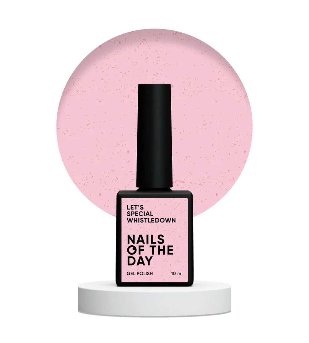NAILSOFTHEDAY Let’s Special Whistledown — esmalte semipermanente rosa con brillo dorado, 10 ml