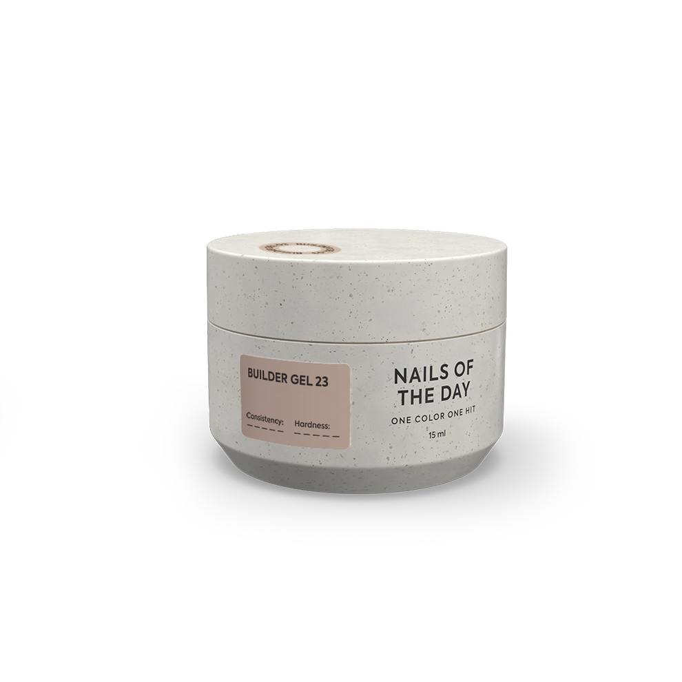 NAILSOFTHEDAY Builder Gel 23 — gel nude frío para extensiones de uñas, 15 ml