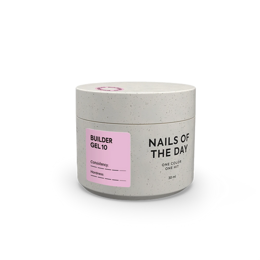 NAILSOFTHEDAY Builder Gel 10 — gel rosa para extensiones de uñas, 30 ml