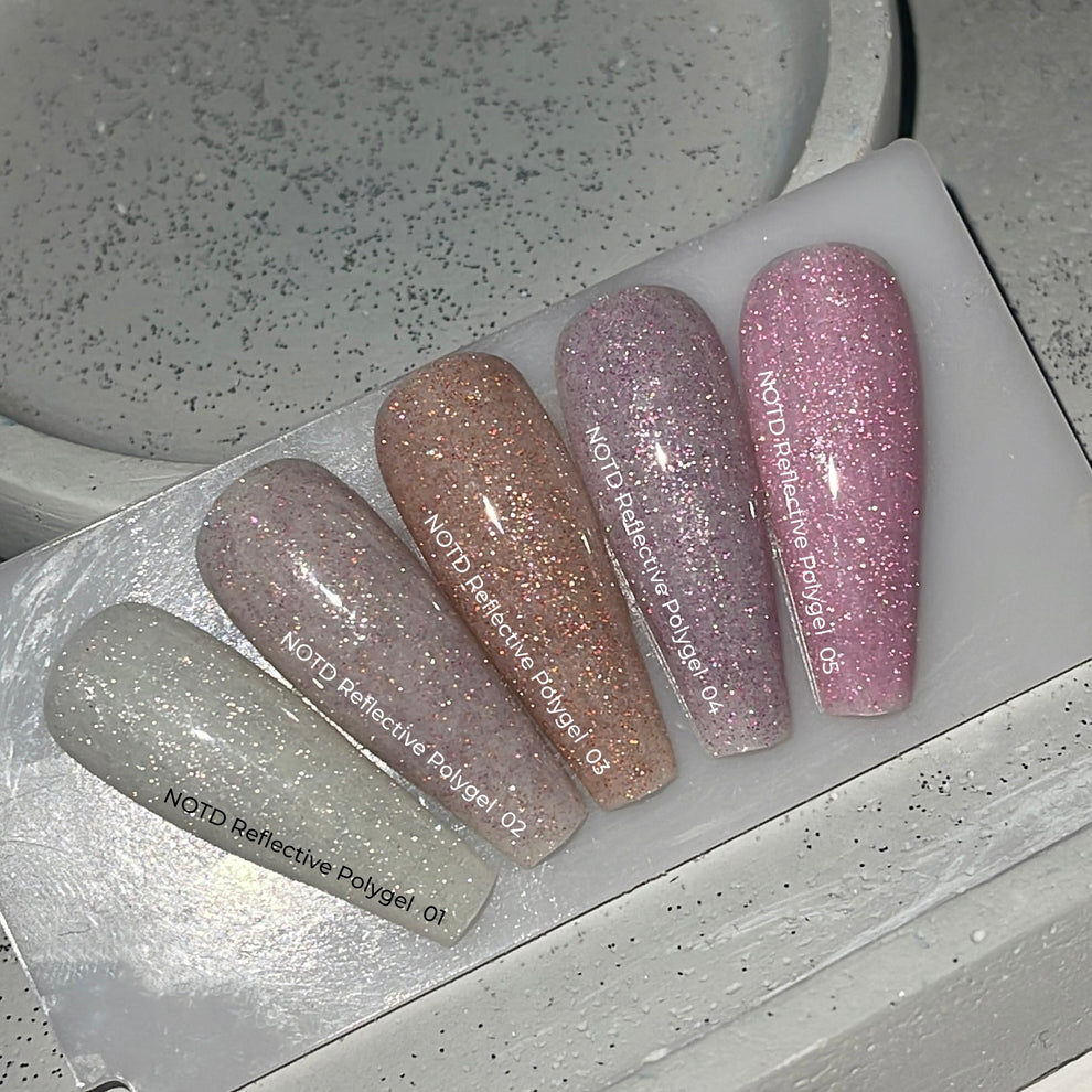 NAILSOFTHENIGHT Reflective Polygel 04 — Polygel reflectante líquido violeta de nueva fórmula para uñas, 15 ml