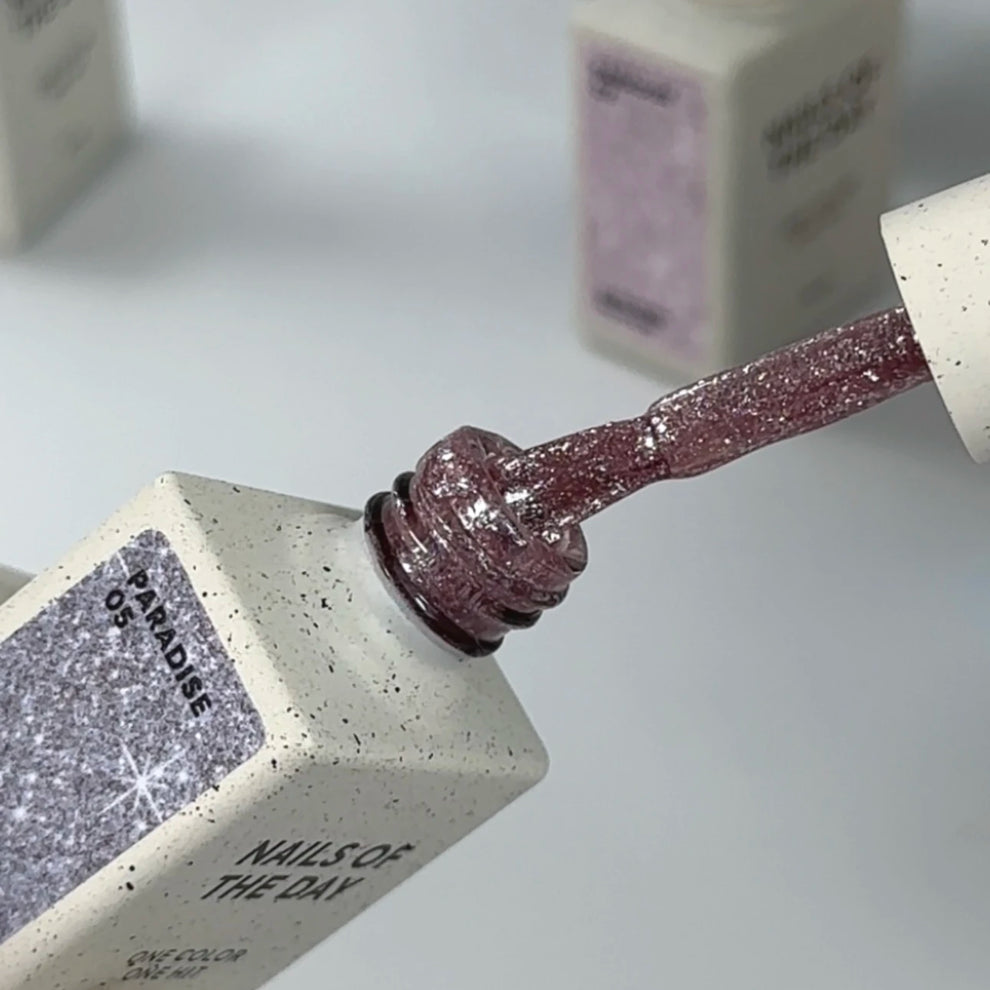 NAILSOFTHEDAY Paradise 05 — esmalte semipermanente marrón grafito que cubre la uña con una sola capa, 10 ml