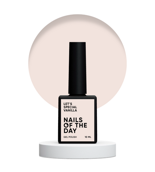 NAILSOFTHEDAY Let's Special Vanilla — esmalte semipermanente de uñas de color vainilla que cubre en una capa, 10 ml