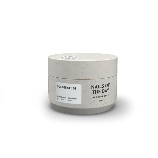 NAILSOFTHEDAY Builder Gel 08 — gel lechoso para extensiones de uñas, 15 ml