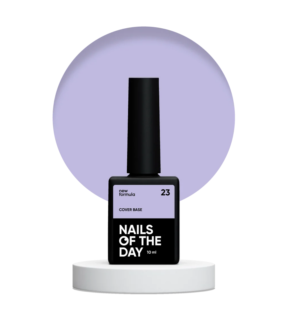 Nailsoftheday Cover base NEW Formula 23 - base camuflaje de color lilа, para uñas, 10 ml