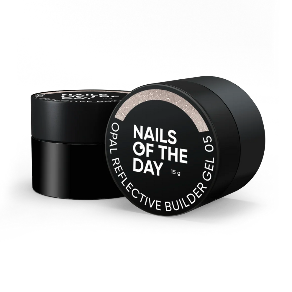 NAILSOFTHEDAY Opal Reflective builder gel 05 — gel constructor beige con brillo opalescente y partículas reflectantes, 15 g.