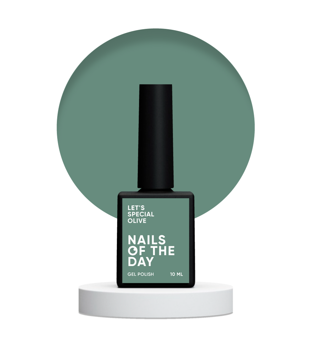 NAILSOFTHEDAY Let's Special Olive: esmalte semipermanente color oliva para cubrir uñas en una capa, 10 ml