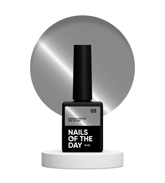 NAILSOFTHEDAY Korean cat eye 05 - esmalte semipermanente ojo de gato de color gris , 10 ml