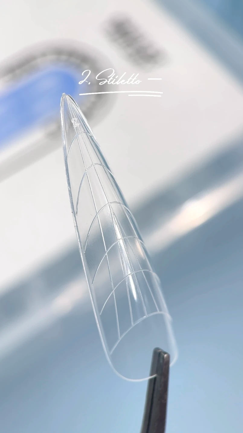 NAILSOFTHEDAY Dual Form Pro Mix 6 (Tipo 11) — set de formas superiores con 6 tipos diferentes, 12 tamaños por tipo, 144 unidades en total.