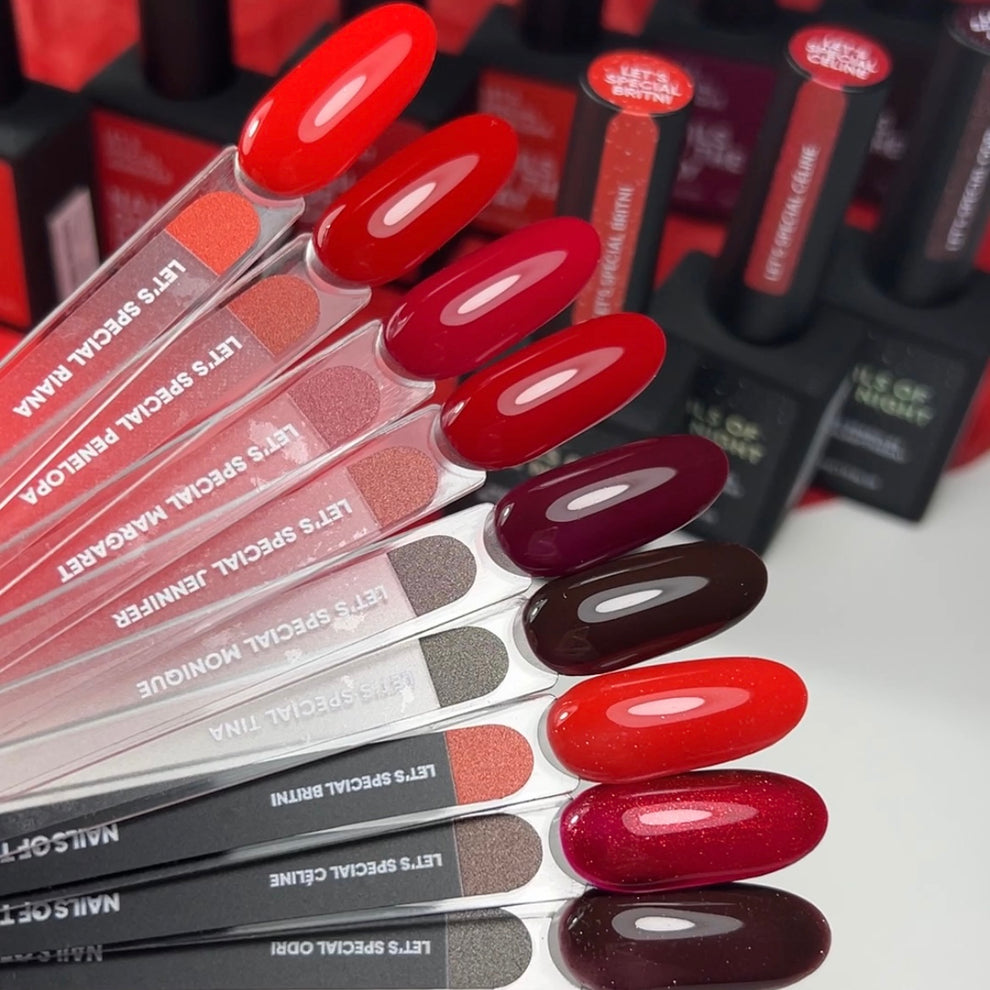 NAILSOFTHENIGHT Let's Special Odri: esmalte semipermanente reflectante de cereza cálido que cubre una capa, 10 ml