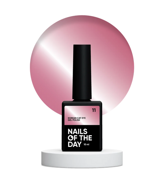 NAILSOFTHEDAY Korean cat eye 11 – gel efecto ojo de gato en tono rosa, 10 ml