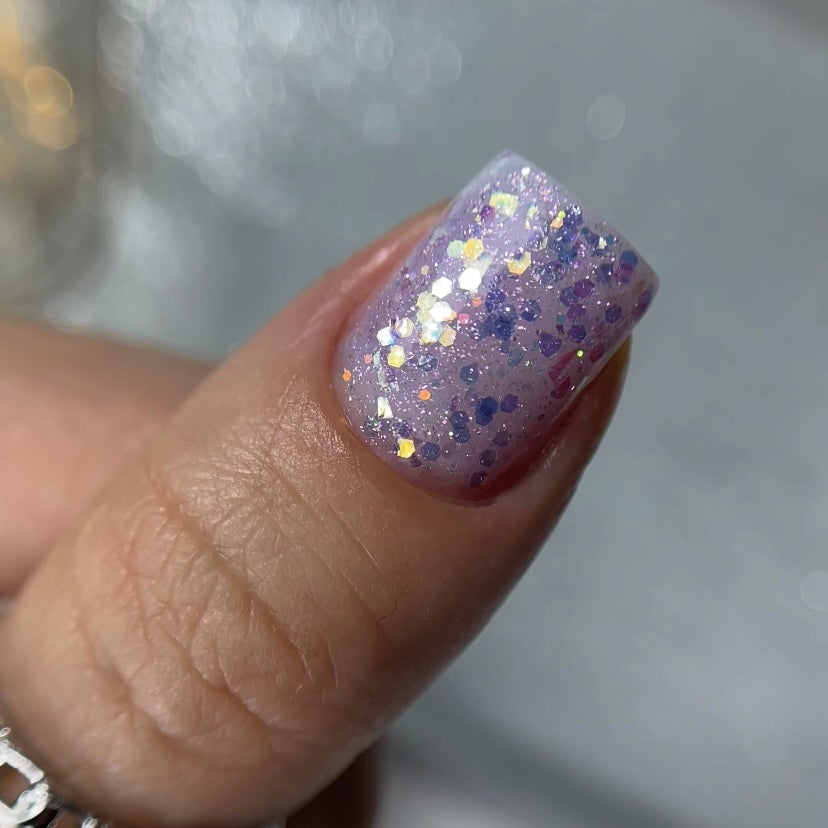 NAILSOFTHENIGHT Brokat gel 01 — gel de diseño con brocado multicolor y purpurina para uñas, 5 g