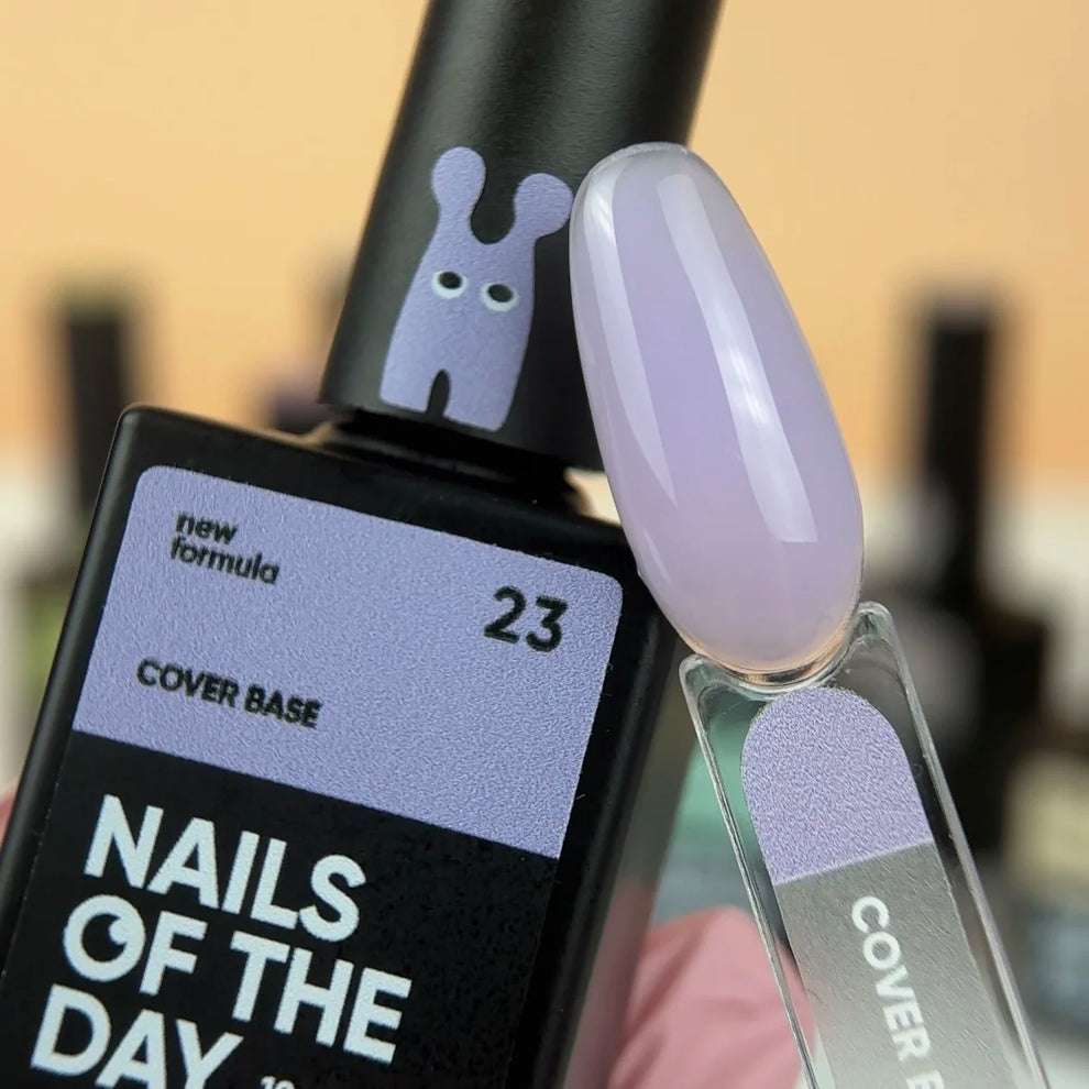 Nailsoftheday Cover base NEW Formula 23 - base camuflaje de color lilа, para uñas, 10 ml