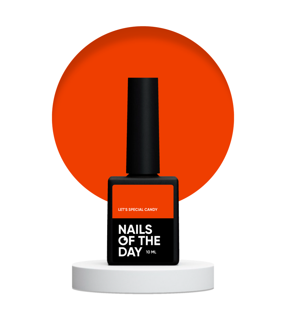 NAILSOFTHEDAY Let's Special Candy: un esmalte semipermanente coral saturado especial y brillante que se superpone en una capa, 10 ml