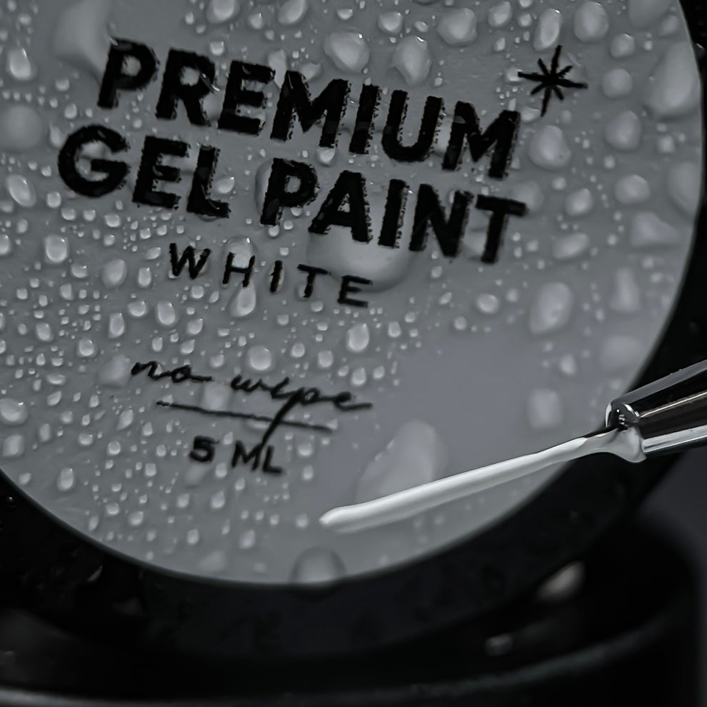 NAILSOFTHEDAY Premium gel paint White no wipe- pintura blanca en gel sin capa pegajosa, 5 ml