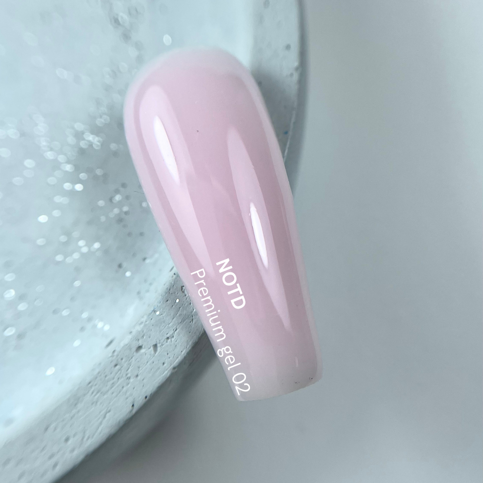 NAILSOFTHEDAY Premium gel 02 — gel constructor rosa leche, 30 ml