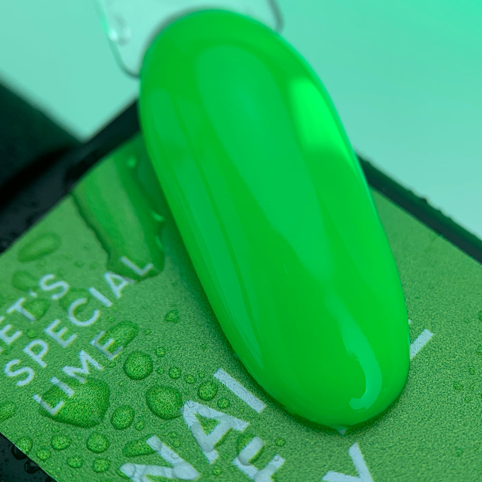 NAILSOFTHEDAY Let's Special Lime: un esmalte semipermanente especial de verde neón que se superpone en una capa, 10 ml