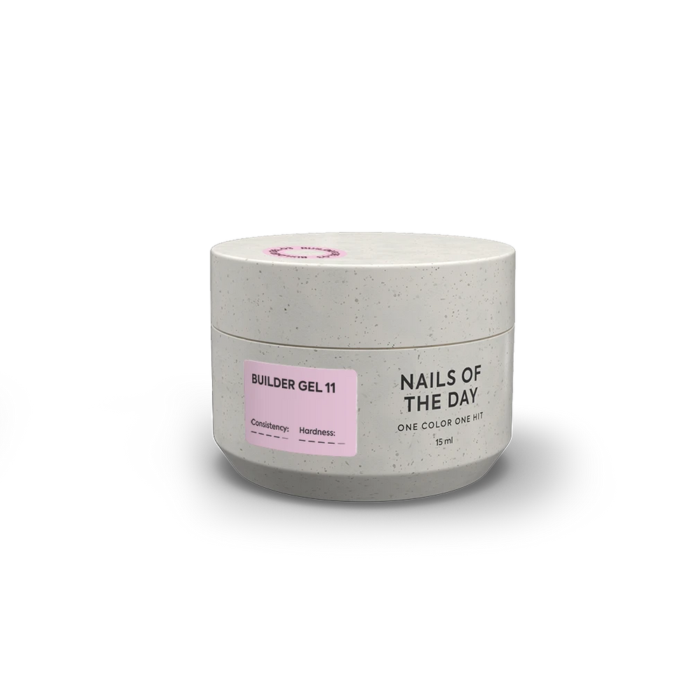 NAILSOFTHEDAY Builder Gel 11 — gel rosa claro para extensiones de uñas, 15 ml