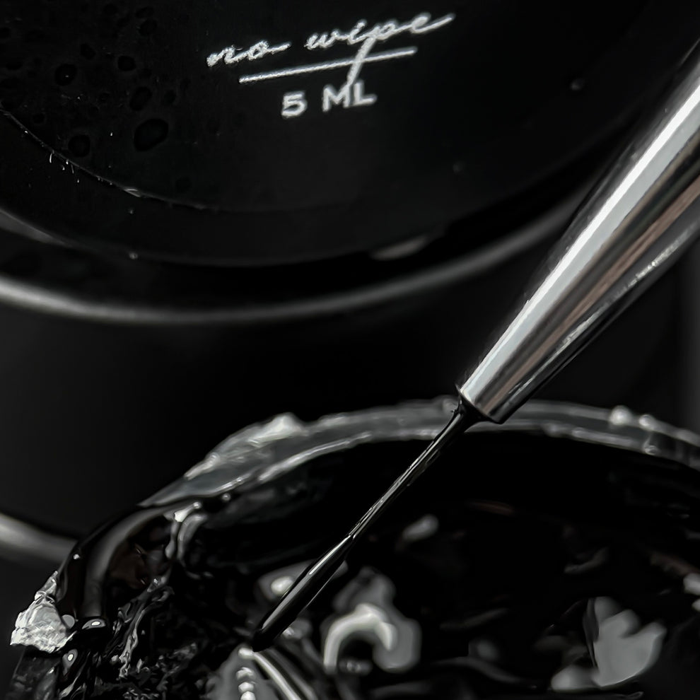 NAILSOFTHEDAY Premium gel paint Black no wipe - pintura en gel sin capa pegajosa, 5 ml
